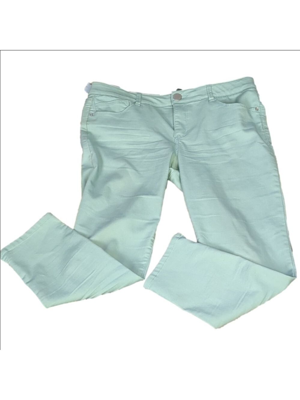 WIT & wisdom pastel green jeans size 14